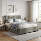 Denali Queen Bed Frame with 4 Drawers - Light Grey