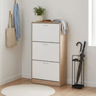 Matilda 3 Drawer Shoe Cabinet Storage Rack - Oak