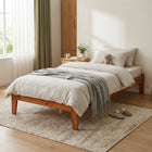 Meri King Single Wooden Bed Frame - Oak