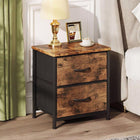 Hailey Bedside Table - Rustic Brown
