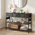 Shrike Console Table with 3 Drawers - Black Walnut