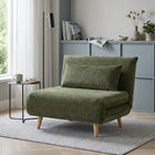 Hastings 1 Seater Fold-Out Sofa Bed - Green