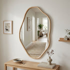 Moro Freeform Wall Mirror 91CM - Light Wood