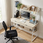 Siya 120cm Computer Desk with Drawers - Oak