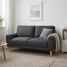 Suki Linen 3 Seater Sofa - Dark Grey