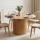 Solix Round Dining Table 120x75cm - Oak