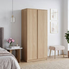 Benny 2 Door Wardrobe - Light Teak
