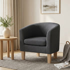 Ryan Linen Armchair - Dark Grey
