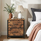 Hailey Bedside Table - Rustic Brown