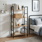 Hikuai 4 Tier Bookshelf - Natural + Black