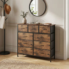 Madilyn 9 Drawers Tallboy - Rustic Brown
