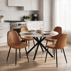 Matthew PU Leather Dining Chair - Set of 4 - Orange