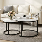 Mainit Nesting Coffee Table - Set of 2 - White + Black