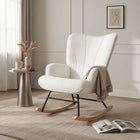 Liva Boucle Rocking Armchair - White