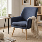 Aden Linen Armchair - Blue