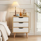 Drew Bedside Table - Maple + White
