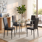 Ethan PU Leather Dining Chair - Set of 4 - Black