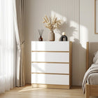 Harris 4 Drawers Tallboy - Oak + White