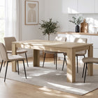 Azar Dining Table Rectangle 180 x 90cm - Natural