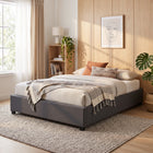 Bromo Fabric Slat Bed Frame - Double