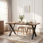 Xavron Rectangle Dining Table 180x90cm - Walnut