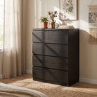 Tongass Wooden 5 Drawers Tallboy - Black