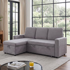Amy 3 Seater Sofa Bed with Storage - Light Grey