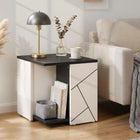 Dustin Side Table - Oak Grey + White