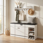 Gannet Shoe Rack Storage Cabinet 3 Layer - White + Black
