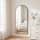 Alto Metal Arched Full Length Mirror - Black