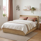 Elda Double Bed Frame with USB Port & Drawers - Natural