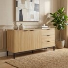 Ocala Sideboard Buffet Table with Drawer - Oak