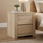 Borneo Wooden Bedside Table - Oak