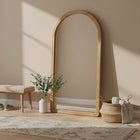 Eden Arched Full Length Mirror 190cm - Light Wood
