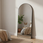 Alto Metal Arched Full Length Mirror - Black