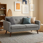 Vibe Linen 2 Seater Sofa - Grey