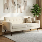 Vibe Linen 3 Seater Sofa - Beige