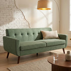 Vibe Linen 3 Seater Sofa - Green