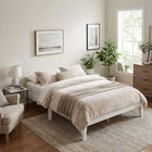 Conival Double Wooden Bed Frame - White