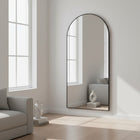 Archie Metal Arched Full Length Mirror - Black
