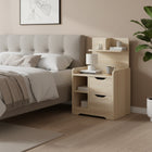 FINN Bedside Table with Shelves - Oak