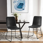 Grayson PU Leather Dining Chair - Set of 2 - Black