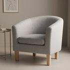 Ryan Linen Armchair - Light Grey