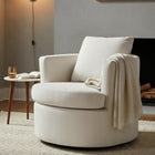 Luva Velvet Swivel Armchair - Cream