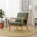 Taru Linen Armchair - Dark Green