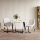 Alena Dining Chair - Set of 2 - Beige + Black