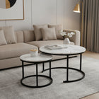Mainit Nesting Coffee Table - Set of 2 - White + Black