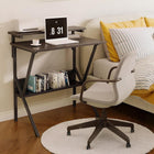 Parker Computer Desk with Adjustable Monitor Stand - Black