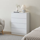 Hollis 4 Drawers Tallboy - White