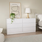 Hollis 6 Drawers Low Boy - White